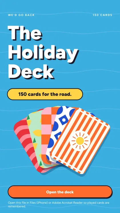 The Holiday Deck: cover screen of the game