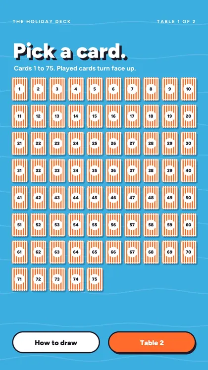 The Holiday Deck: real screen 1 from the PDF